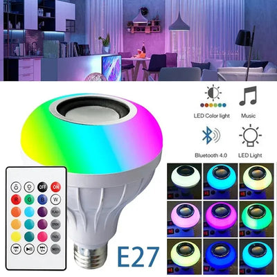 Novacart Smart LED Light Bulb with Built-in Bluetooth Speaker and Remote Control