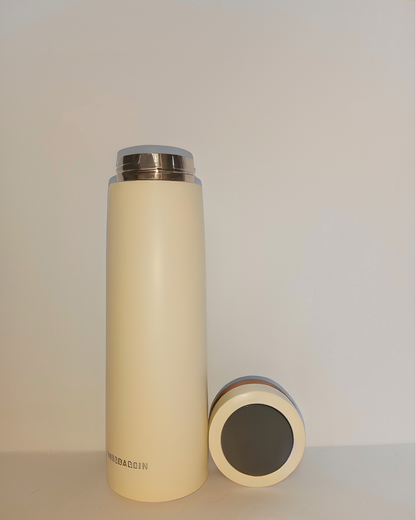 "Stainless Steel Insulated Sports Water Bottle with LED Temperature Indicator"