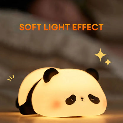 Novacart™  Cute Panda Night Light Silicone Soft Lamp