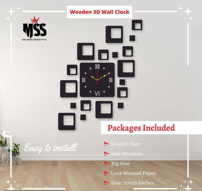 Analog Stylish Wooden Wall Clock