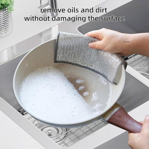 Dish Washing Cleaning Cloth | Wire Dish Washing Rugs For Kitchen Dishes